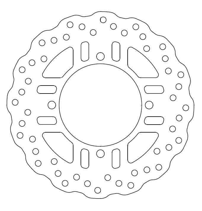 Disque de Frein Kawasaki Ø250x130x110.5 NbTrou5xØ10.5 Ep6