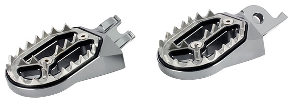 Repose-pieds Alu CNC Couleur Titane -  HONDA 
