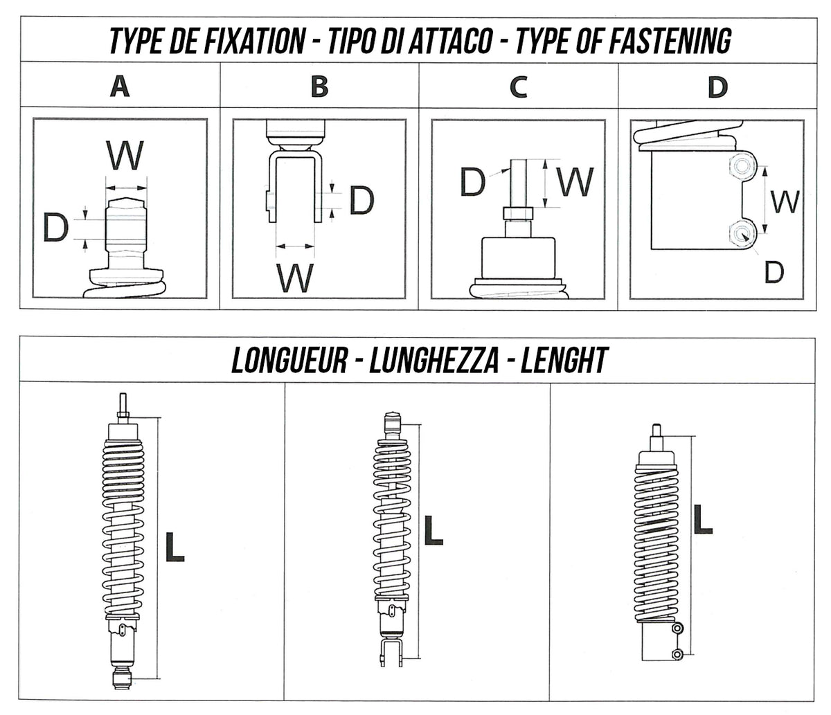 Amortisseur Avant Hydraulique Adaptable Pour Scooter - PIAGGIO VESPA