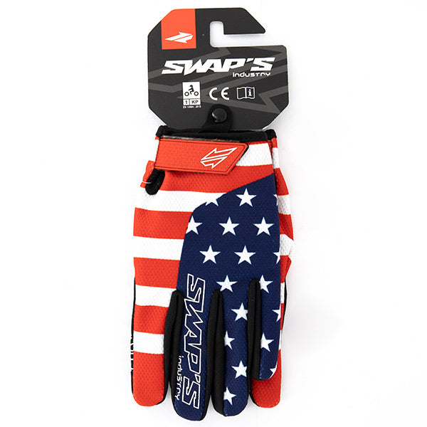 Gants Cross GAN095 XS - Bleu Rouge Blanc - Homologué CE KP1 