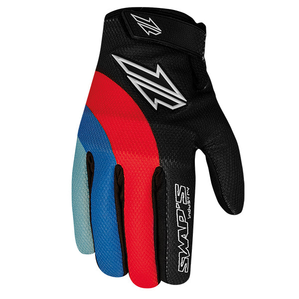 Gants Cross GAN095 3XL - Noir Rouge Bleu - Homologué CE KP1 