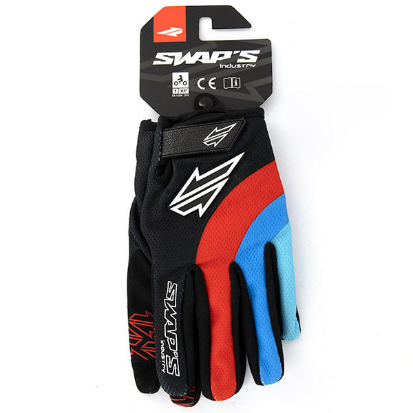 Gants Cross GAN095 XL - Noir Rouge Bleu - Homologué CE KP1 