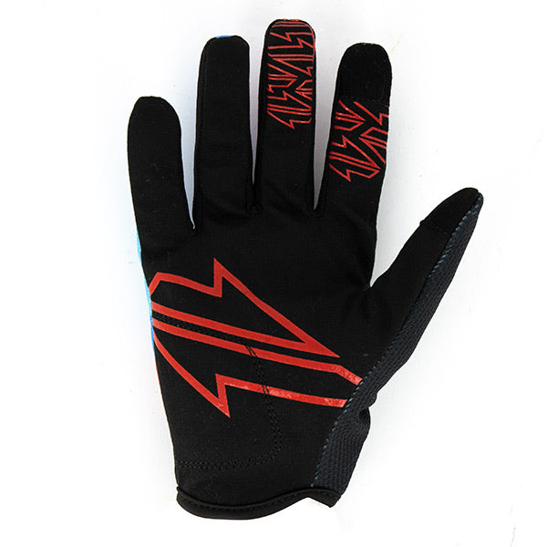 Gants Cross GAN095 XS - Noir Rouge Bleu - Homologué CE KP1 