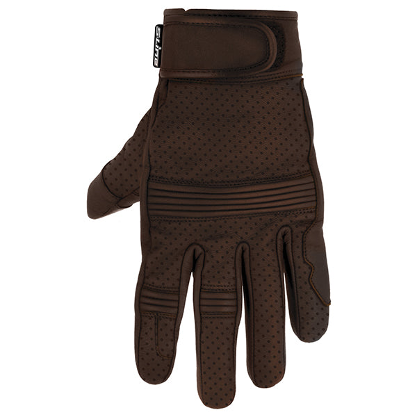 Gants Eté STRADA - Perforés en Cuir - Homologués CE - Marron M