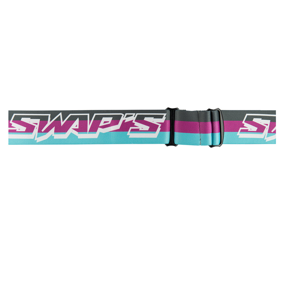 Masque Cross SCRUB V2 - NOIR / VIOLET / BLEU ECRAN TRANSPARENT