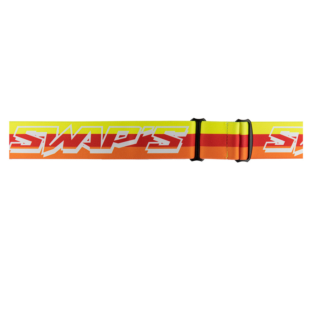 Masque Cross SWAPS SCRUB V2 - JAUNE / ORANGE / ROUGE ECRAN TRANSPARENT