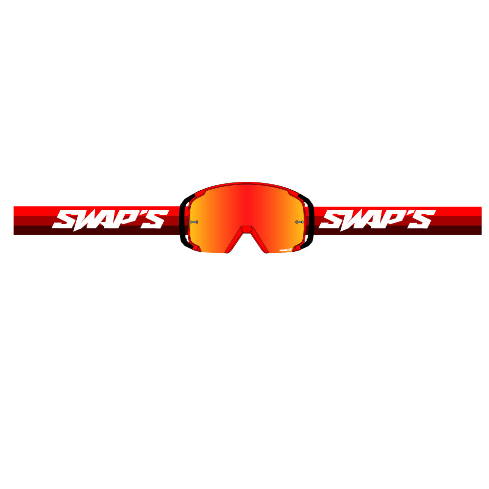Masque Cross SWAPS SCRUB V2 - ROUGE ECRAN TRANSPARENT