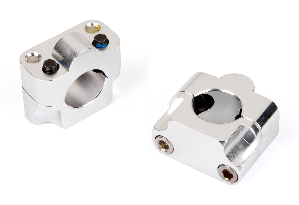 Kit Rehausse / adaptateur pour guidon de Ø28,6mm argent