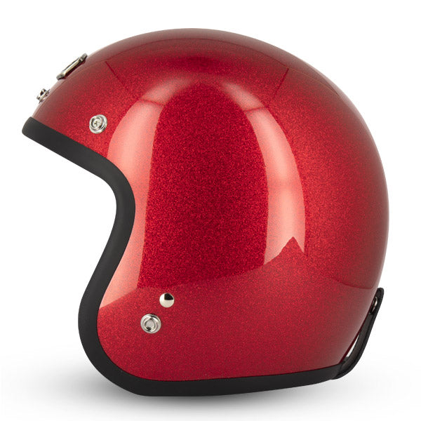 Casque Jet Cafe Racer S250 Rouge Pailleté Brillant - Taille XS