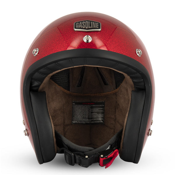 Casque Jet Cafe Racer S250 Rouge Pailleté Brillant - Taille S