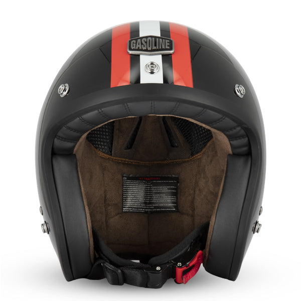 Casque Jet Cafe Racer S250 Noir / Rouge / Blanc Brillant - Taille S