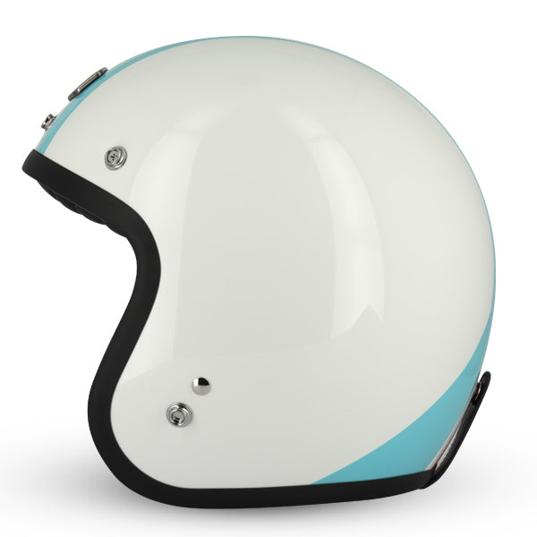 Casque Jet Cafe Racer S250 Blanc / Bleu / Rouge Brillant - Taille XS