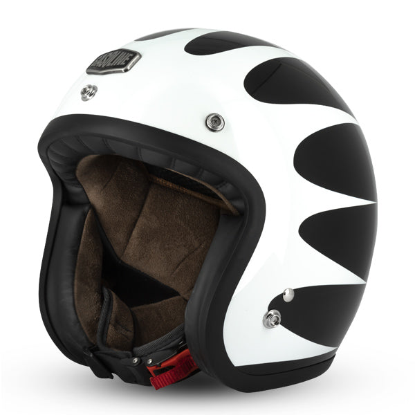 Casque Jet Cafe Racer S250 Noir / Blanc  Brillant - Taille XS