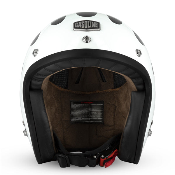 Casque Jet Cafe Racer S250 Noir / Blanc  Brillant - Taille S