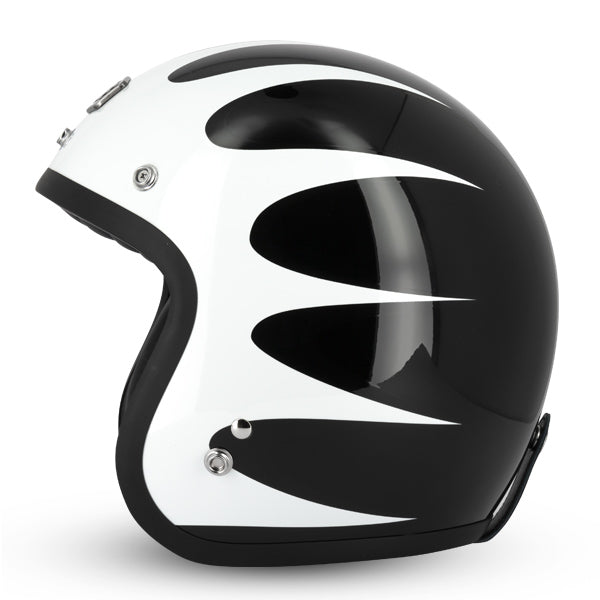 Casque Jet Cafe Racer S250 Noir / Blanc  Brillant - Taille S