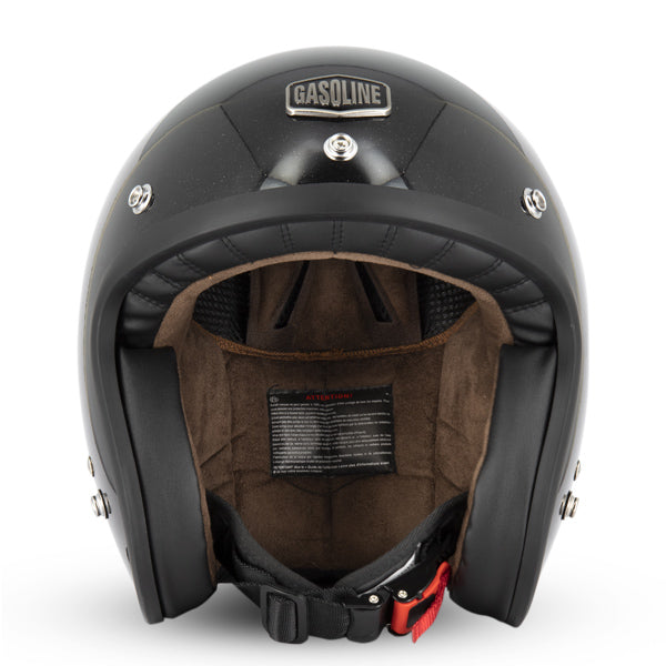 Casque Jet Cafe Racer S250 Noir Pailleté  Brillant - Taille XS