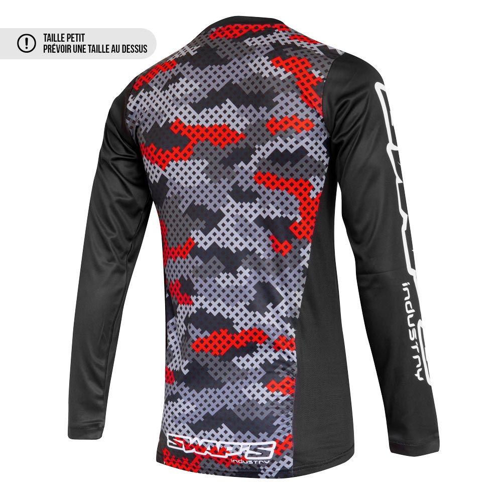 Maillot Cross CAMO Rouge KID - 10/11 ans