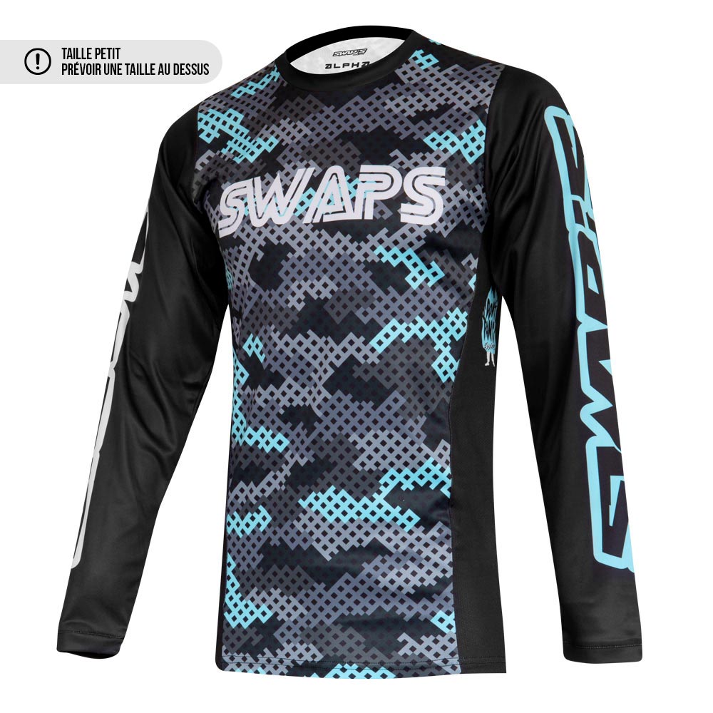 Maillot Cross CAMO Bleu KID - 12/14 ans