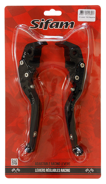Kit Leviers de Frein et d'Embrayage Anodisés Noir pour BUELL