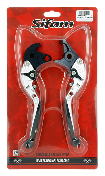 Kit Leviers de Frein et d'Embrayage Anodisés Noir/Alu pour SUZUKI
