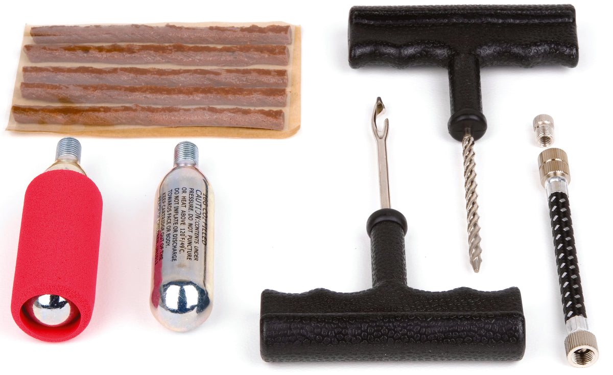 Kit Complet de Réparation Rapide pour Pneu Tubeless Moto & Scooter 