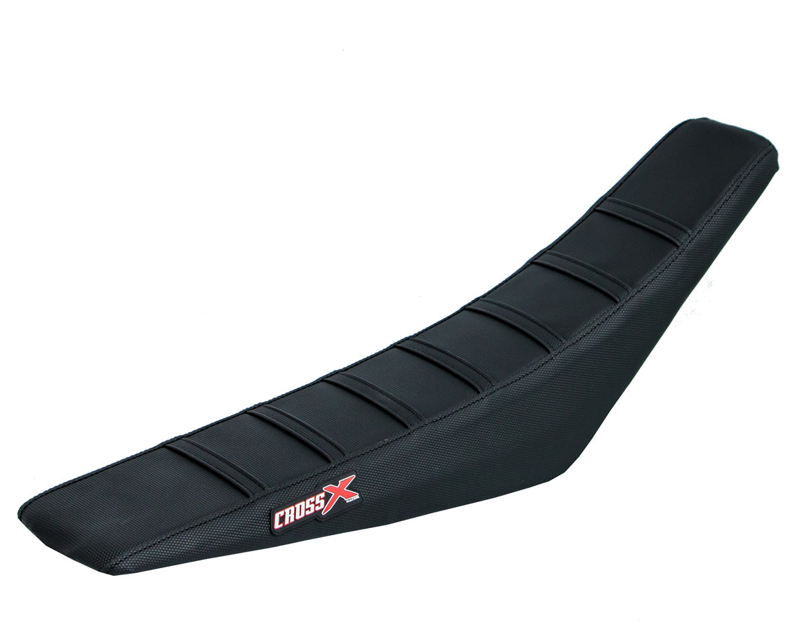 HOUSSE DE SELLE SHERCO SE-R SEF-R  TOP BLACK- SIDE BLACK-STRIPES BLACK