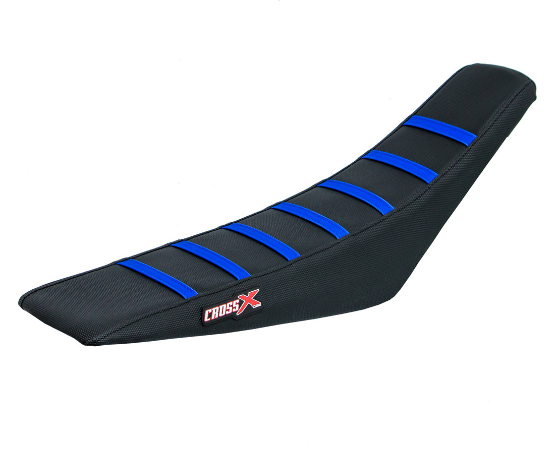HOUSSE DE SELLE SHERCO SE-R SEF-R - TOP BLACK- SIDE BLACK-STRIPES BLUE 