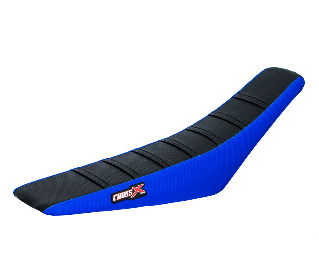 HOUSSE DE SELLE SHERCO SE-R SEF-R  TOP BLACK- SIDE BLUE-STRIPES BLACK