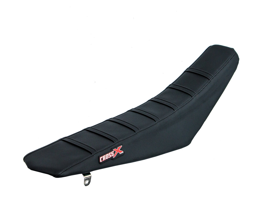 HOUSSE DE SELLE HONDA CRF 450 - TOP BLACK- SIDE BLACK-STRIPES BLACK 