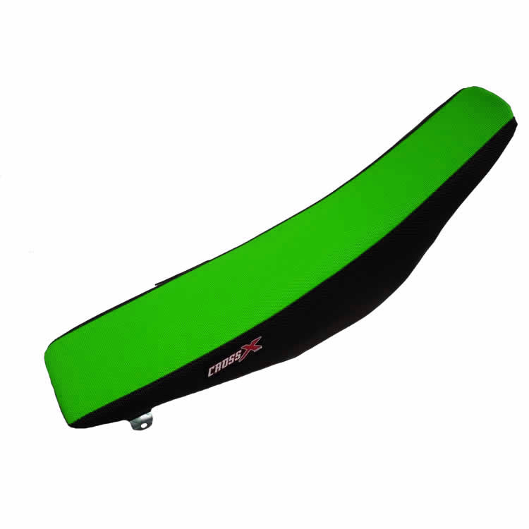 HOUSSE DE SELLE  KAWASAKI KX 85 00-13 KX 100 00-13 TOP GREEN- SIDE BLACK (M218-2GB)