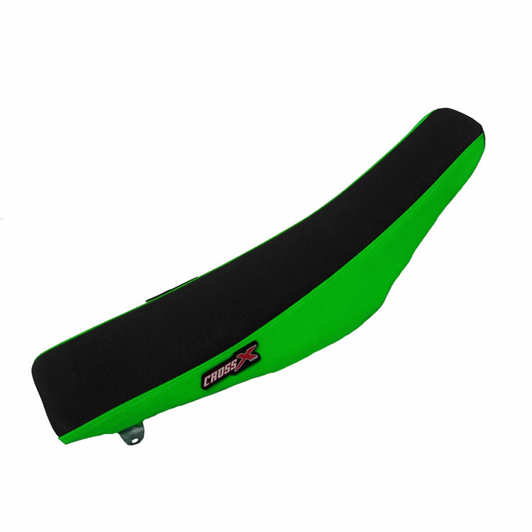 HOUSSE DE SELLE  KAWASAKI KX 85 14-20 KX 100 14-20 TOP BLACK- SIDE GREEN (M219-2BG)