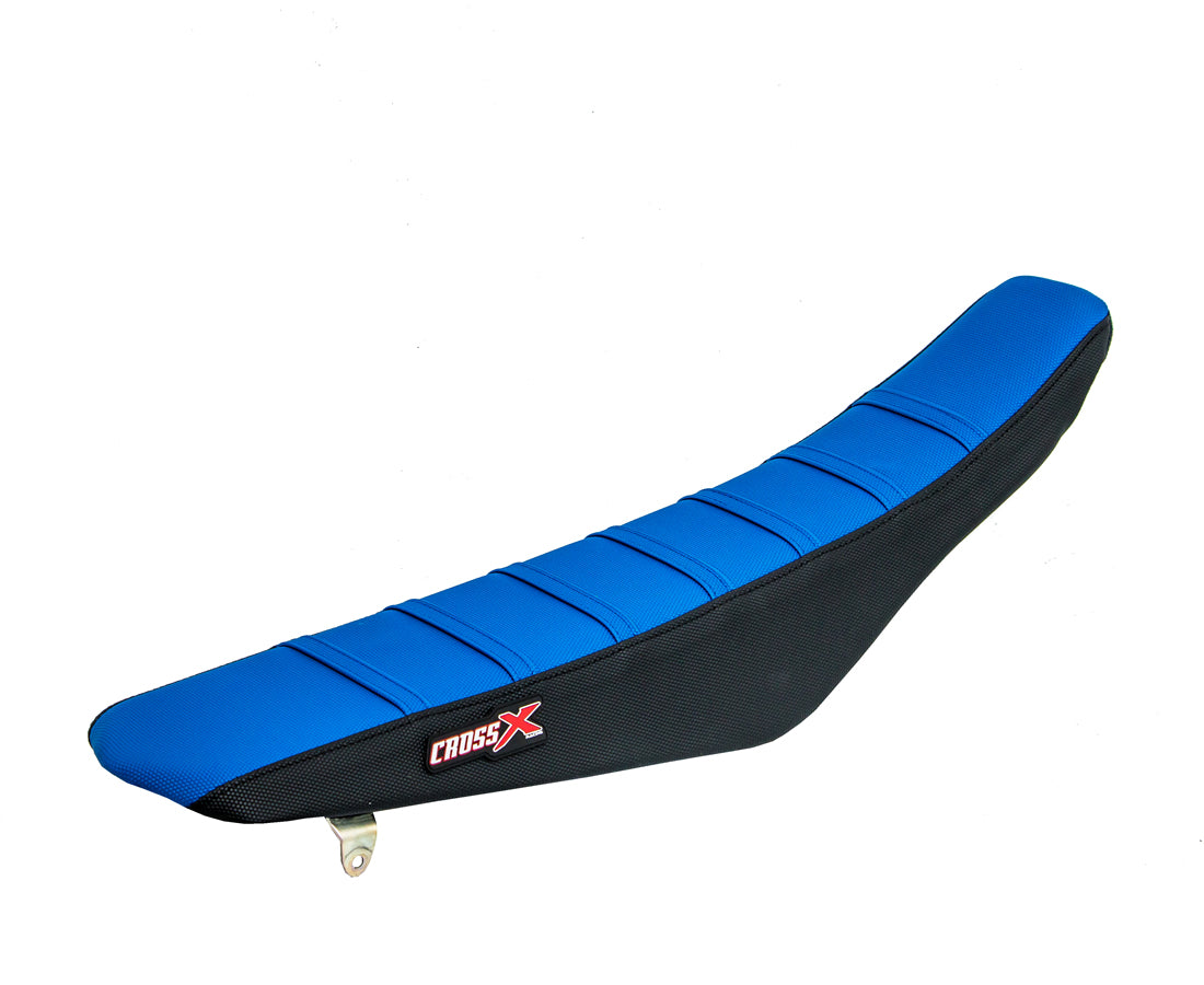 HOUSSE DE SELLE SUZUKI RMZ 250-450 - TOP BLUE- SIDE BLACK-STRIPES BLUE