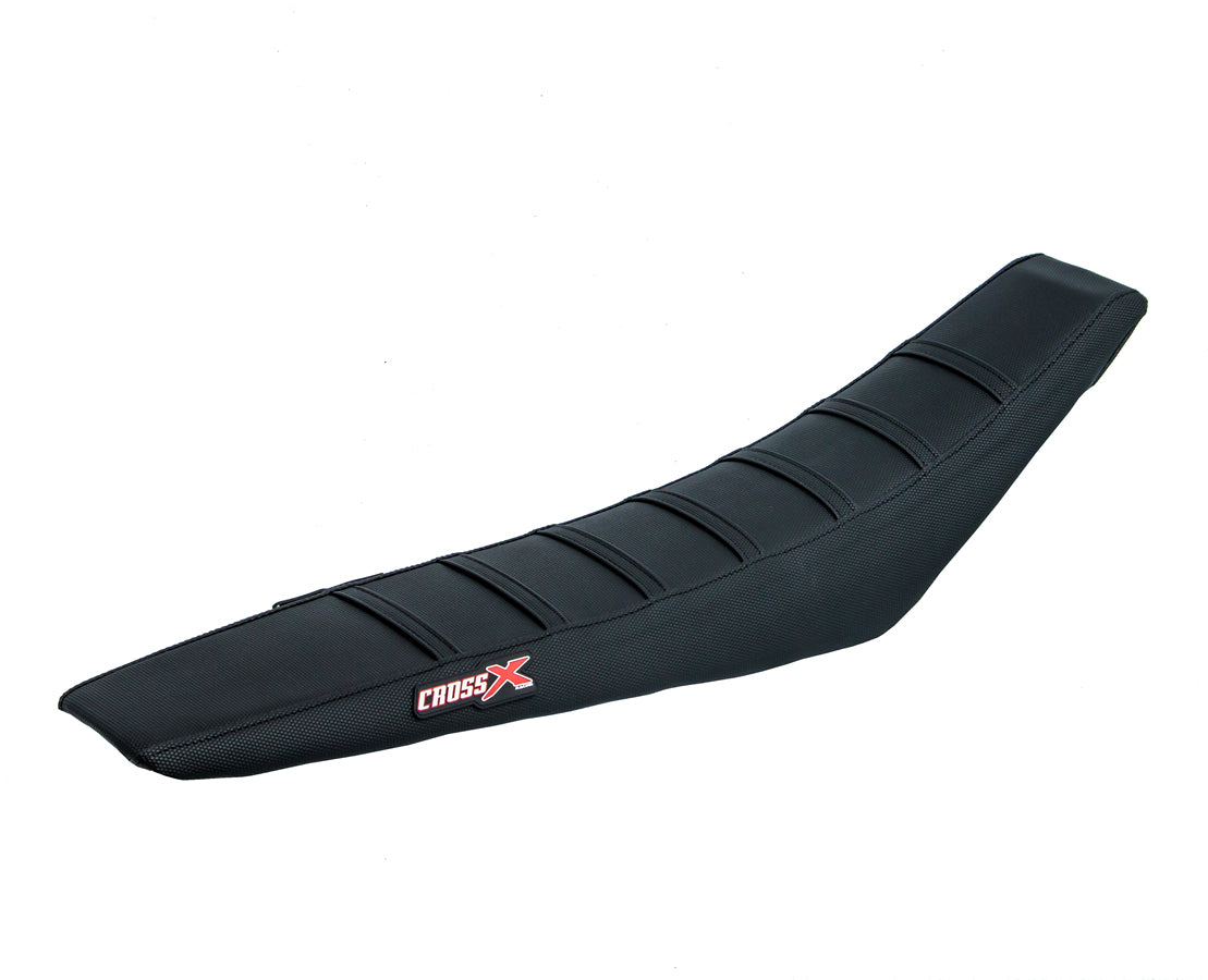 HOUSSE DE SELLE HUSQVARNA TC 85 - TOP BLACK- SIDE BLACK-STRIPES BLACK 