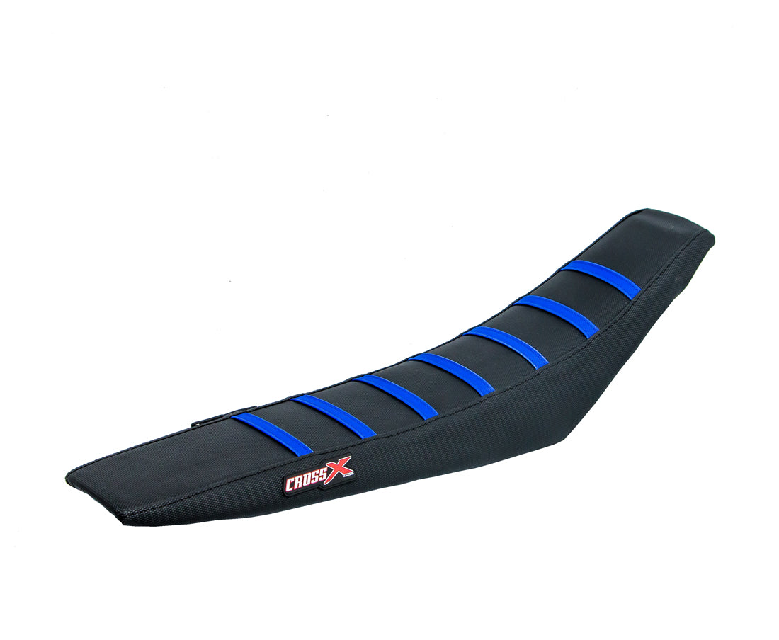 HOUSSE DE SELLE HUSABERG TE 125-250-300 - 2 STROKE TOP BLACK- SIDE BLACK-STRIPES BLUE 