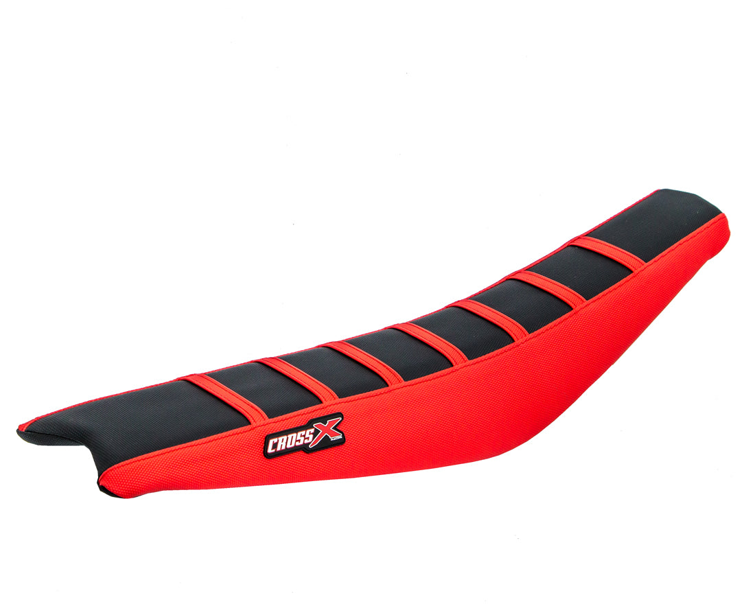 HOUSSE DE SELLE GASGAS EC-ECF - TOP BLACK- SIDE RED-STRIPES RED 
