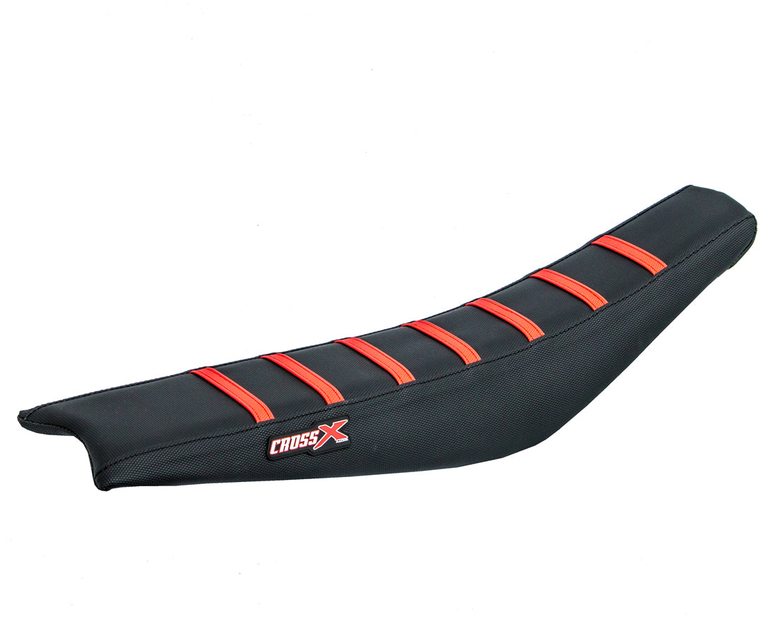 HOUSSE DE SELLE GASGAS EC-ECF - TOP BLACK- SIDE BLACK-STRIPES RED