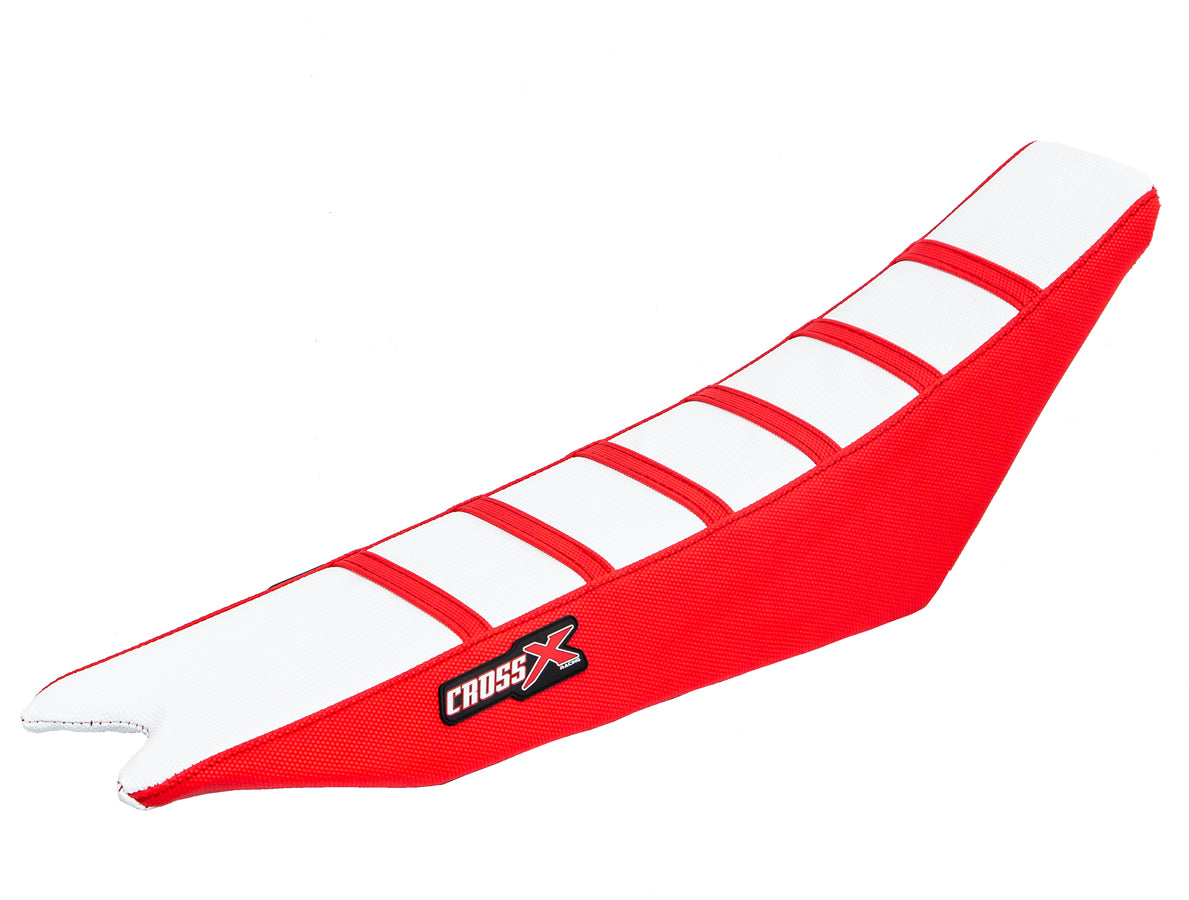 HOUSSE DE SELLE BETA RR-RS 2006-2009 TOP WHITE- SIDE RED-STRIPES RED (M910-3WRR)