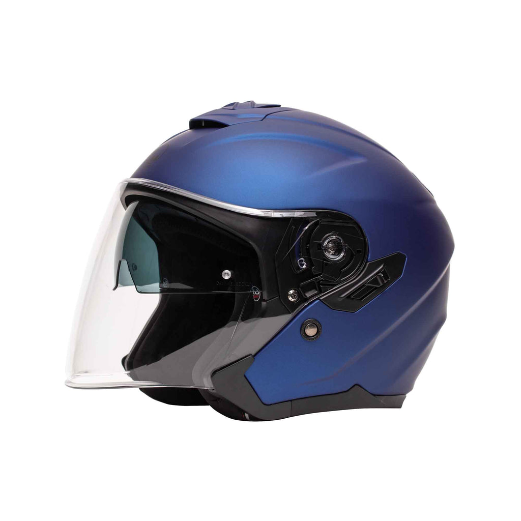 Casque Jet M-JET - Fibre - Bleu Mat
