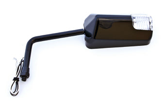 Rétroviseur universels pour scooters type F1 court Clignotant Led - Noir