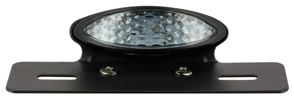 Feu arriere ovale led noir avec support de plaque 