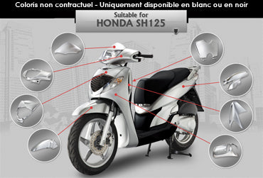 Kit Carrosserie Noire Honda SH125/150 jusqu'à 2008