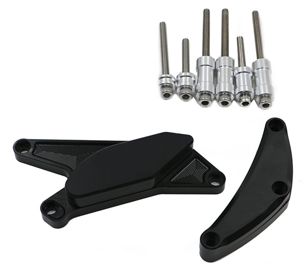 Kit Protection de Carters CNC Anodisés Noir GSX-R 600/750 2006-2010 Gauche et Droit