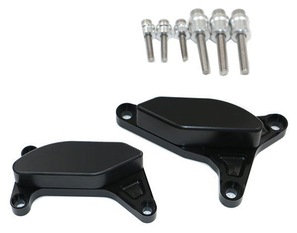 Kit Protection de Carters CNC Anodisés Noir FZ8 2010-2014 Gauche et Droit