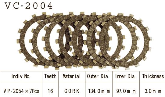 Kit Disques d'Embrayage Garnis Cross Yz 125 1988/1990