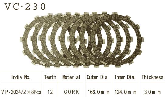 Kit Disques d'Embrayage Garnis Xs 1100 1978/1982