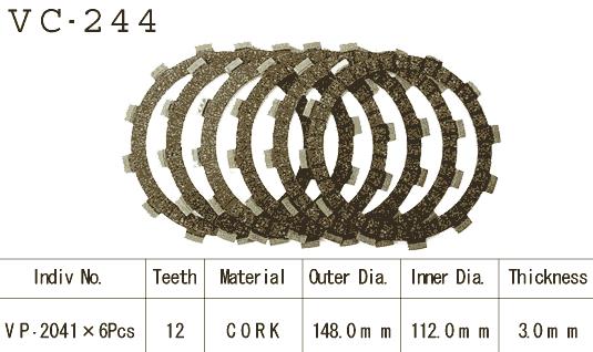 Kit Disques d'Embrayage Garnis Xj 400 1981/1982