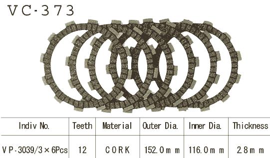 Kit Disques d'Embrayage Garnis Rm 250 1986/1987