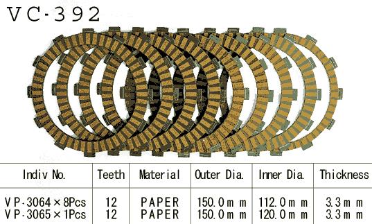 Kit Disques d'Embrayage Garnis Tl 1000 R/S 1998/2000